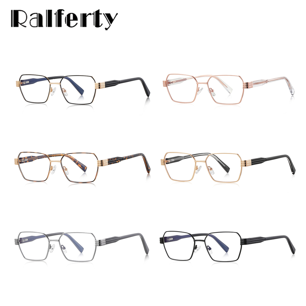 Montures de lunettes de mode femmes hommes marque de luxe concepteur lunettes en métal doré Prescription cadre optique sans qualité lunettes Spectacle