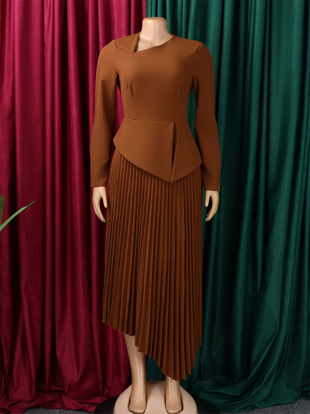Robes plissées à manches longues pour femmes, robes de soirée, de bal, de fête d'anniversaire, élégantes, pour le bureau, robes maxi, vêtements africains et turcs