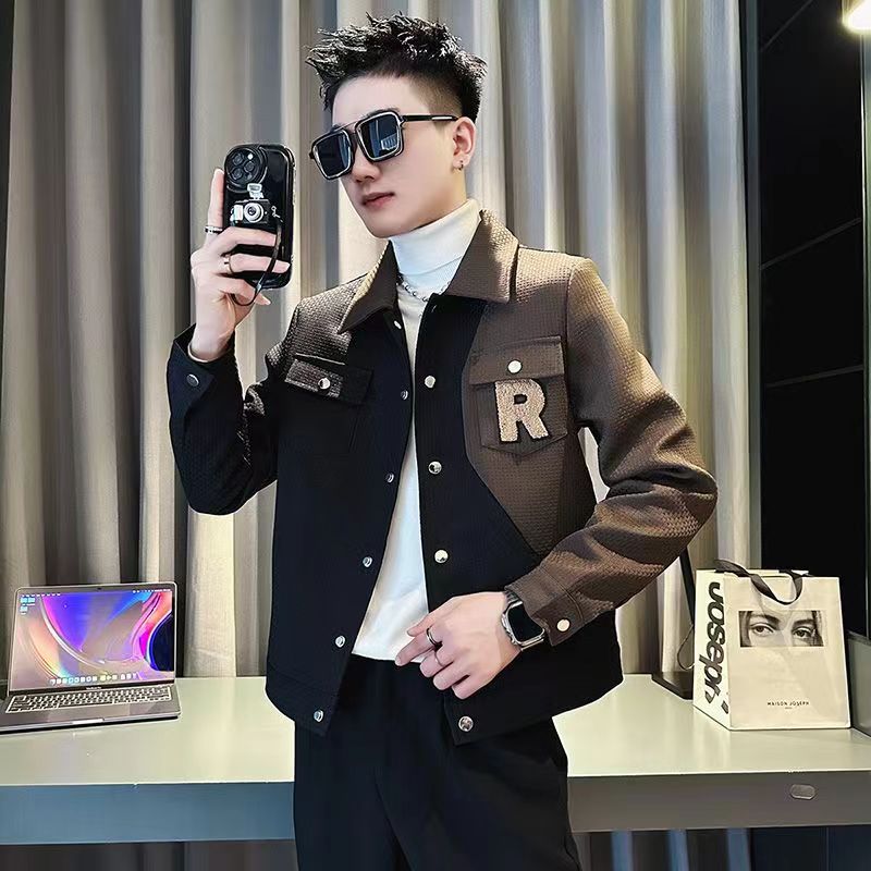 Veste cargo décontractée de style coréen pour hommes, manteau de printemps et d'automne, patchwork masculin, OupillCombb