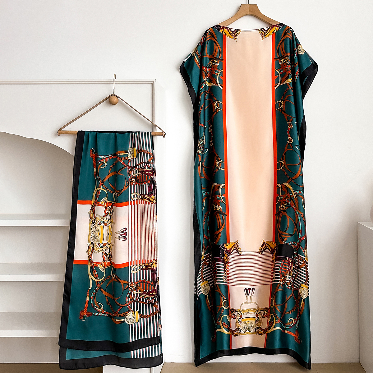 Robes africaines pour femmes, nouvelle mode d'été 2021, élégantes, en soie imprimée, longue, Hijab, Kaftan, surdimensionnées, Abaya du koweït
