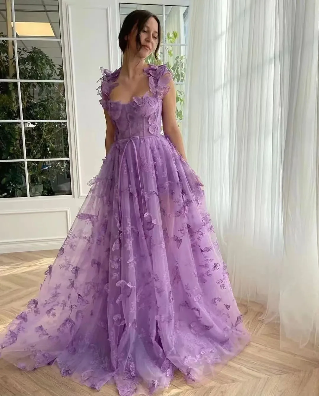 Robes longues en dentelle pour femmes, mignonnes et indépendantes, coupe haute, grande balançoire, robe de soirée de mariage, vêtements de vacances féminins, 2024