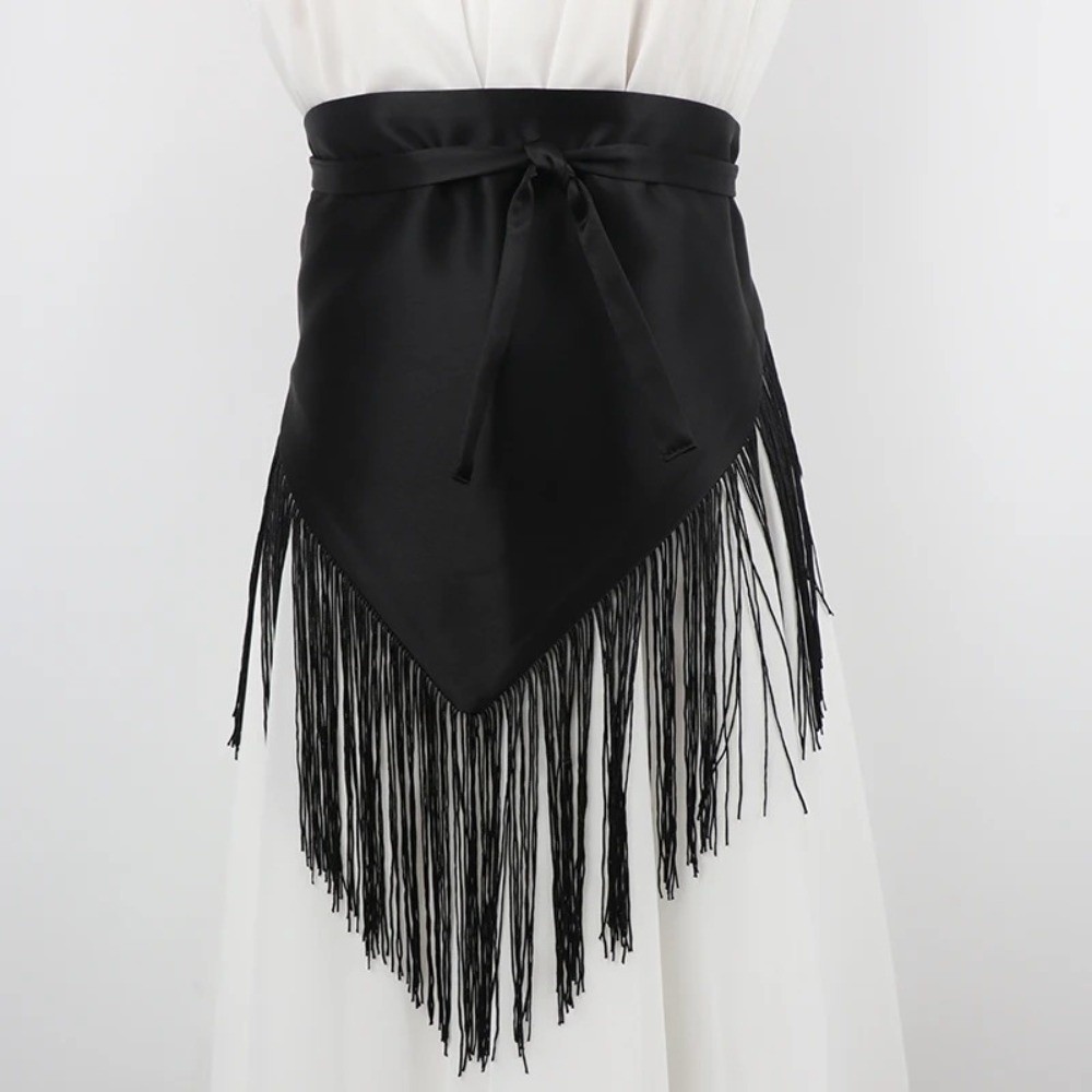 Nouveau Large ceinture taille ceinture glands Triangle forme danse ceinture hanche écharpe femmes