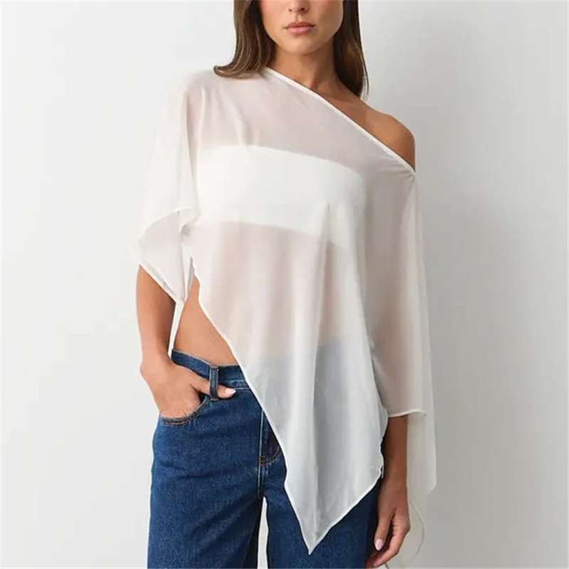 Capes et étoles en mousseline de soie pour femmes, pour robe de soirée, mariage, cape en maille transparente fluide, haut, vacances d'été, couvre-vêtements de plage