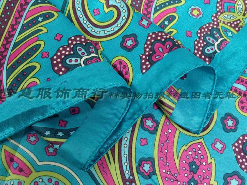 Écharpe en Satin pour femme, grands foulards carrés imprimés Hijabs, écharpe pour femme, châle en soie Polyester violet 90x90cm, printemps et automne