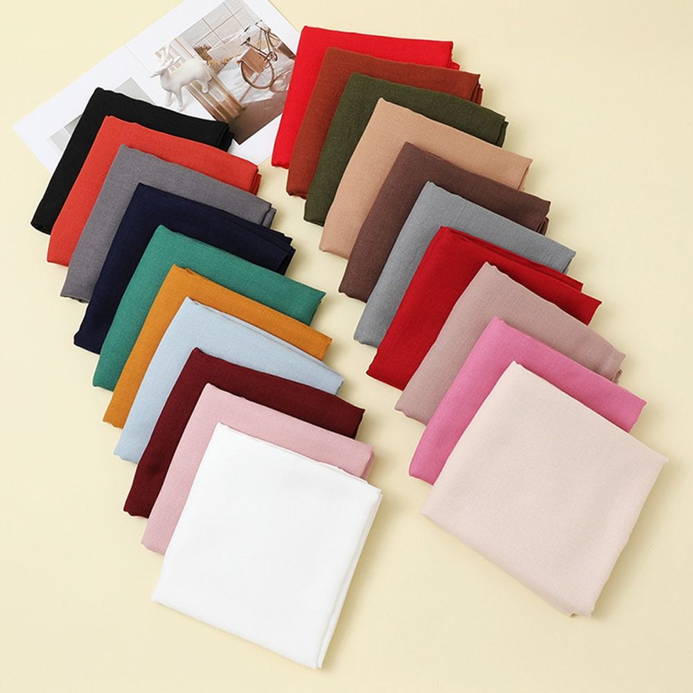 Nouveau foulard carré 90*90cm, couleur unie, imitation coton lin, foulard pour femme, bandeau
