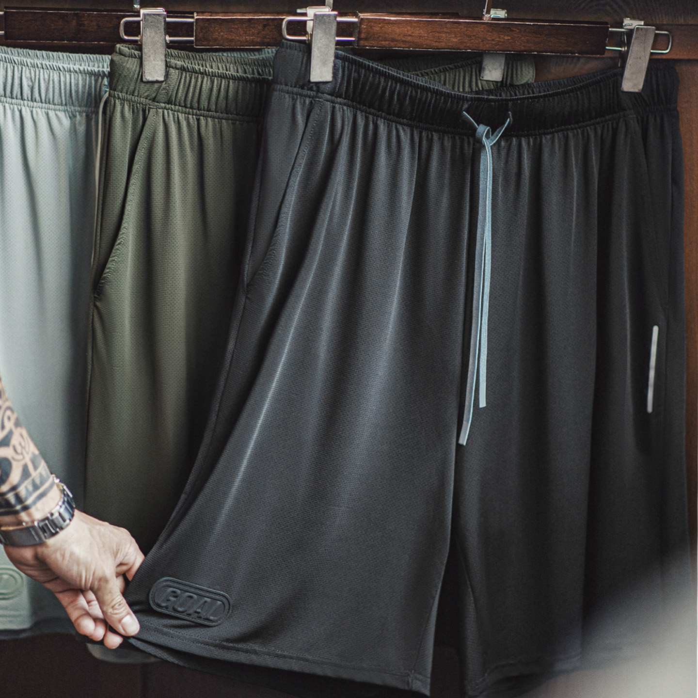 Shorts de sport décontractés Maden pour hommes, style workwear américain, en maille respirante et rafraîchissante, fins et amples, pour activités de plein air et entraînement estival