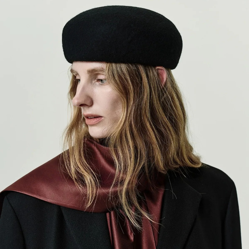Béret élégant en laine 100% pour femmes, chaleur hivernale, décontracté, à la mode, chapeau de peintre, accessoires de vêtements pour le shopping en plein air