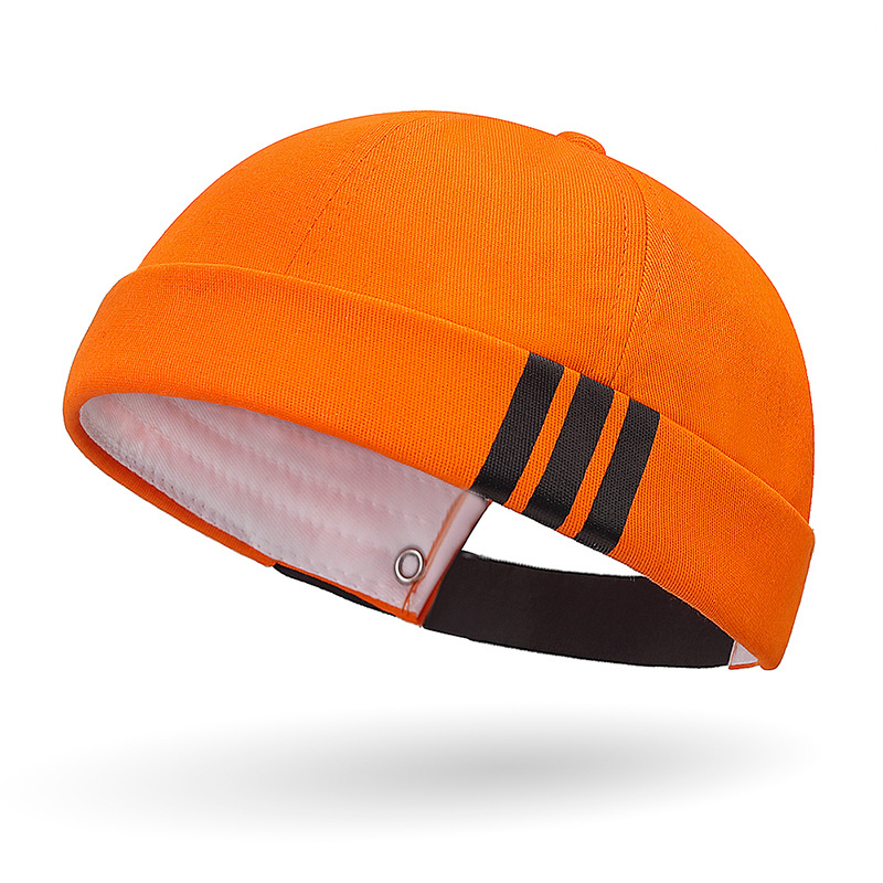 Casquette de sport à rayures rétro pour hommes et femmes, chapeau sans bord, bonnets en peau de melon, danse de rue, hip hop, propriétaire, A99, printemps