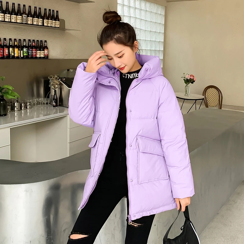 2025 hiver nouvelles femmes doudoune rembourrée veste d'hiver en vrac épais chaud coton manteau femme à capuche Parkas manteau longue femmes vêtements d'extérieur