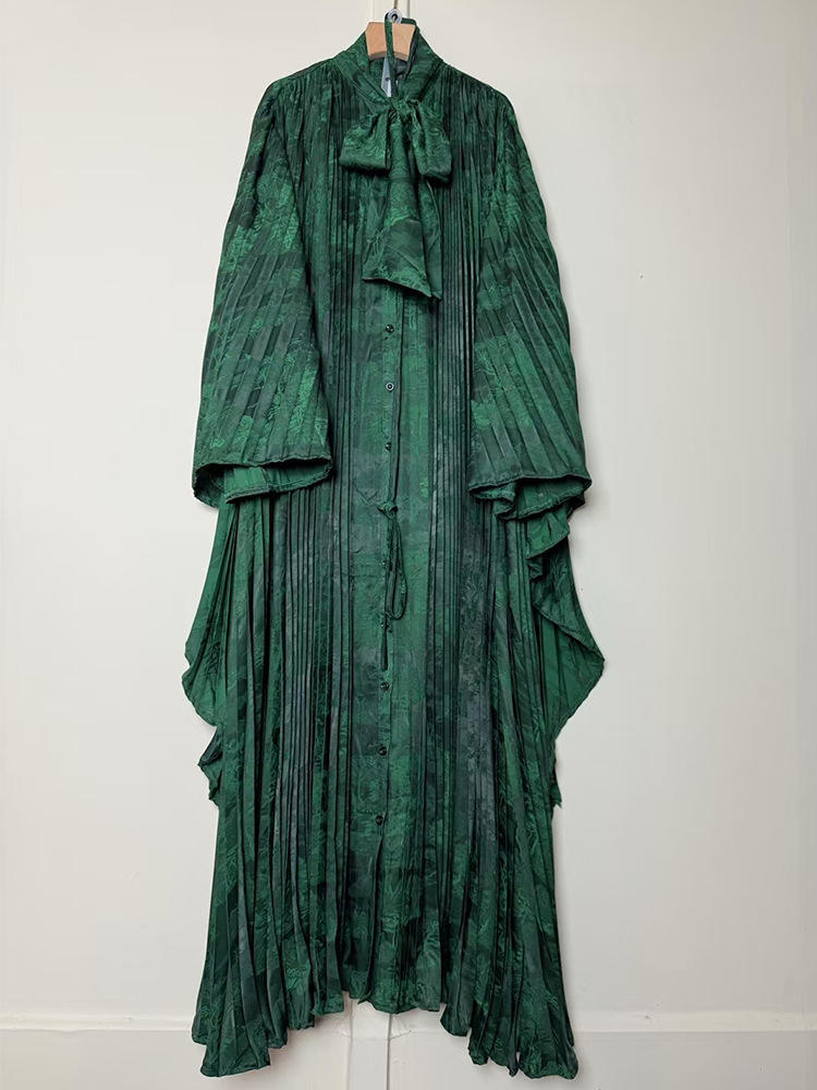Robe Maxi élégante à imprimé floral pour femmes, manches chauve-souris, à lacets, style Boho irrégulier, Robe de soirée, haute qualité, jupe mode féminine d'automne