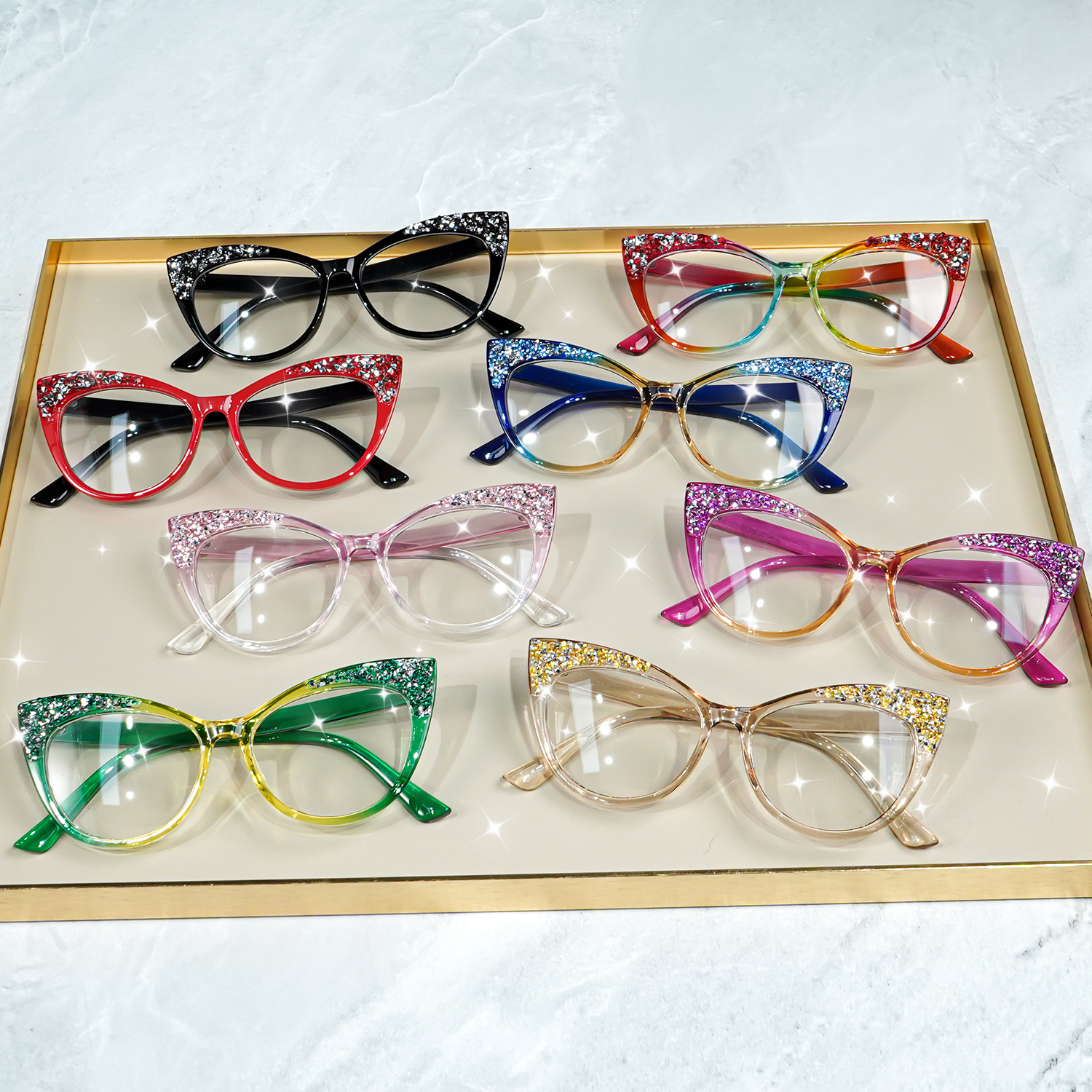 Lunettes œil de chat rétro chics pour femmes et hommes, monture complète, lunettes de mode, décoratives, usage quotidien