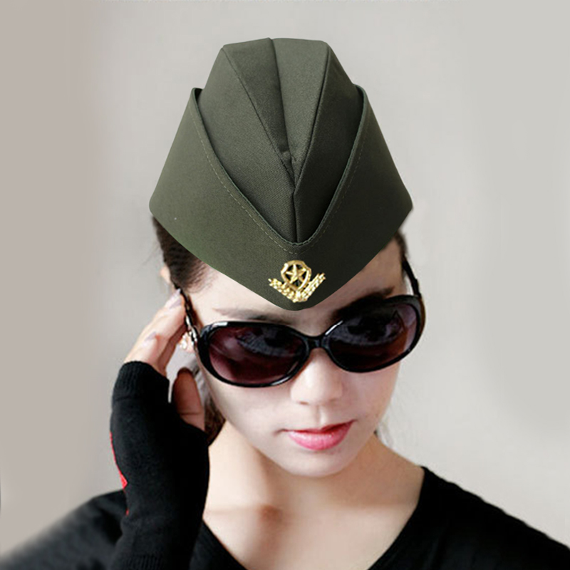 Chapeau militaire à la mode, casquette de l'armée russe, Badge camouflage vert, chapeaux de Cosplay pour spectacle sur scène de marin, casquette de bateau, accessoires pour cheveux pour femmes et hommes