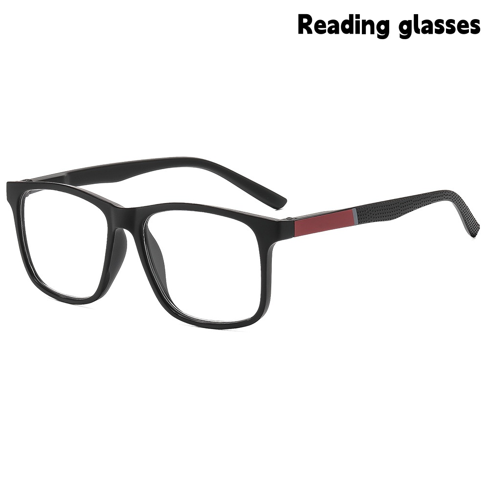 Lunettes de lecture carrées à monture large et tendance pour hommes, style professionnel pour personnes d'âge moyen et âgées, anti-lumière bleue