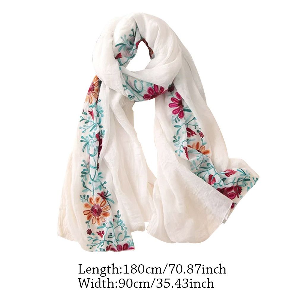 Écharpe de Plage Florale Douce pour Femme, Châle Surdimensionné, Bandana