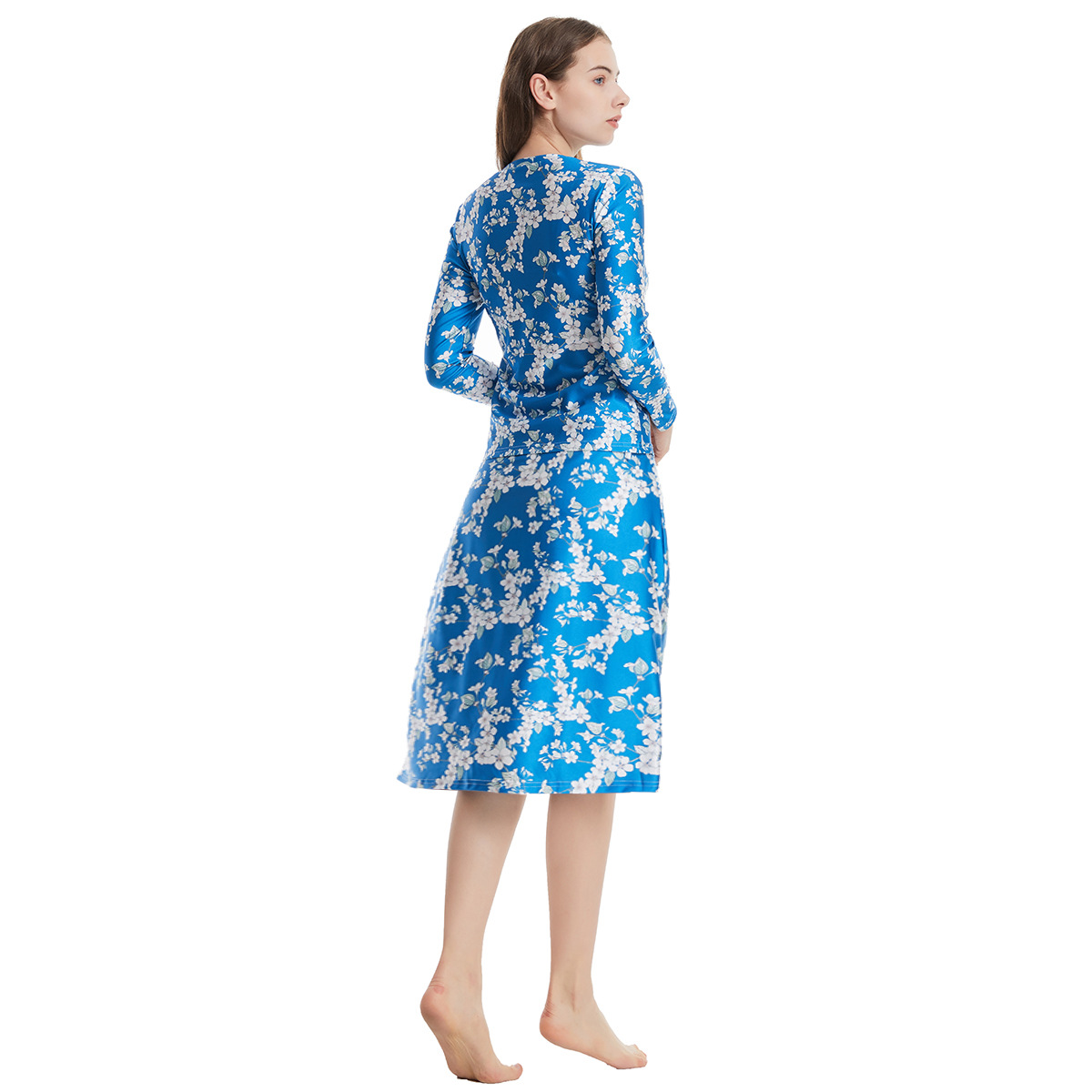 Burkinis islamique musulman pour femmes, maillots de bain élégants, hijab imprimé, chemisier, jupe, dubaï, turquie, tankini arabe, S-3XL, 3 pièces