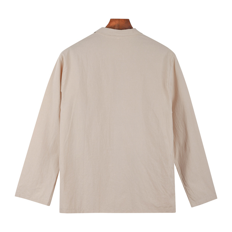 Veste en lin de coton pour hommes, cardigan de plage extrêmement fin, chemise à revers, manteau décontracté, vêtements d'été monochromes