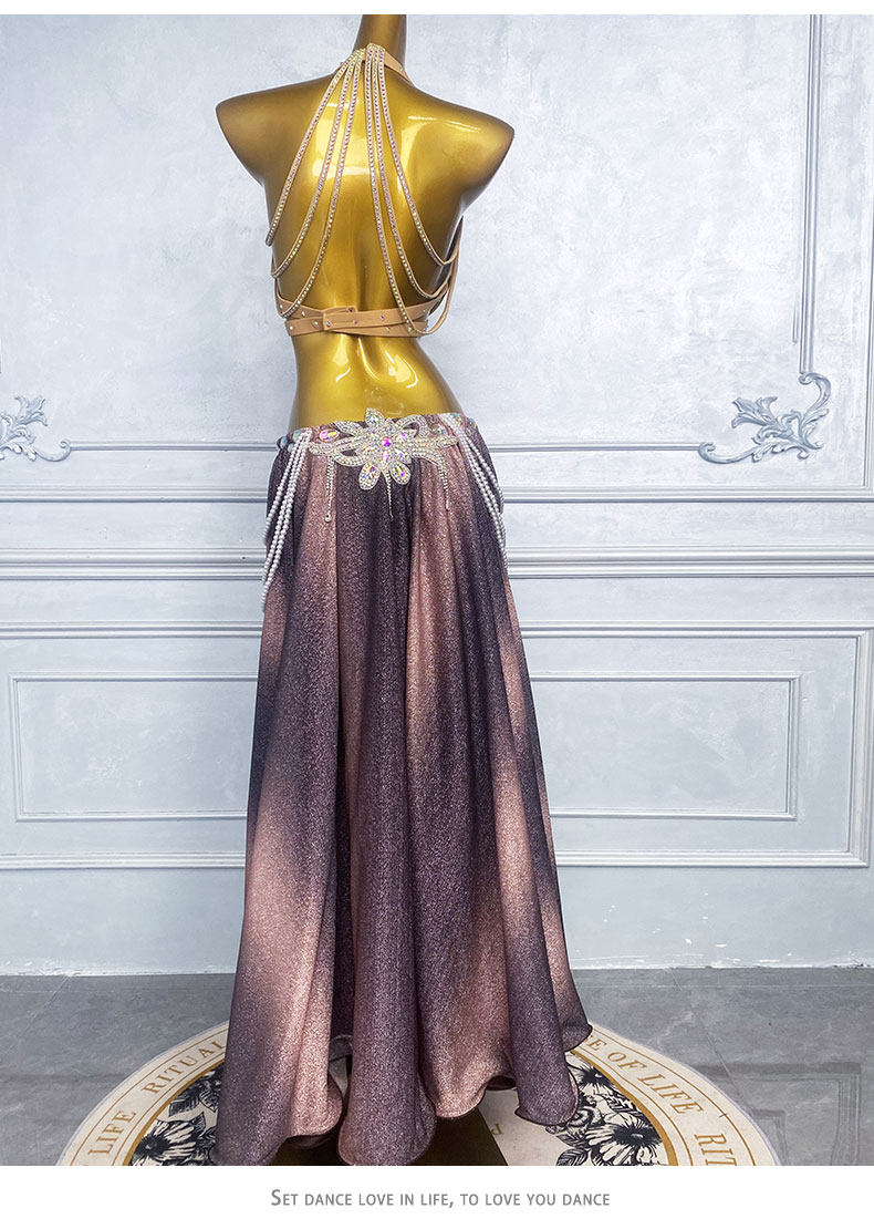 Costume de danse orientale pour femmes, tenue de danse professionnelle, robe de danse du ventre, jupe de cours, tenue de scène, modèle 2026