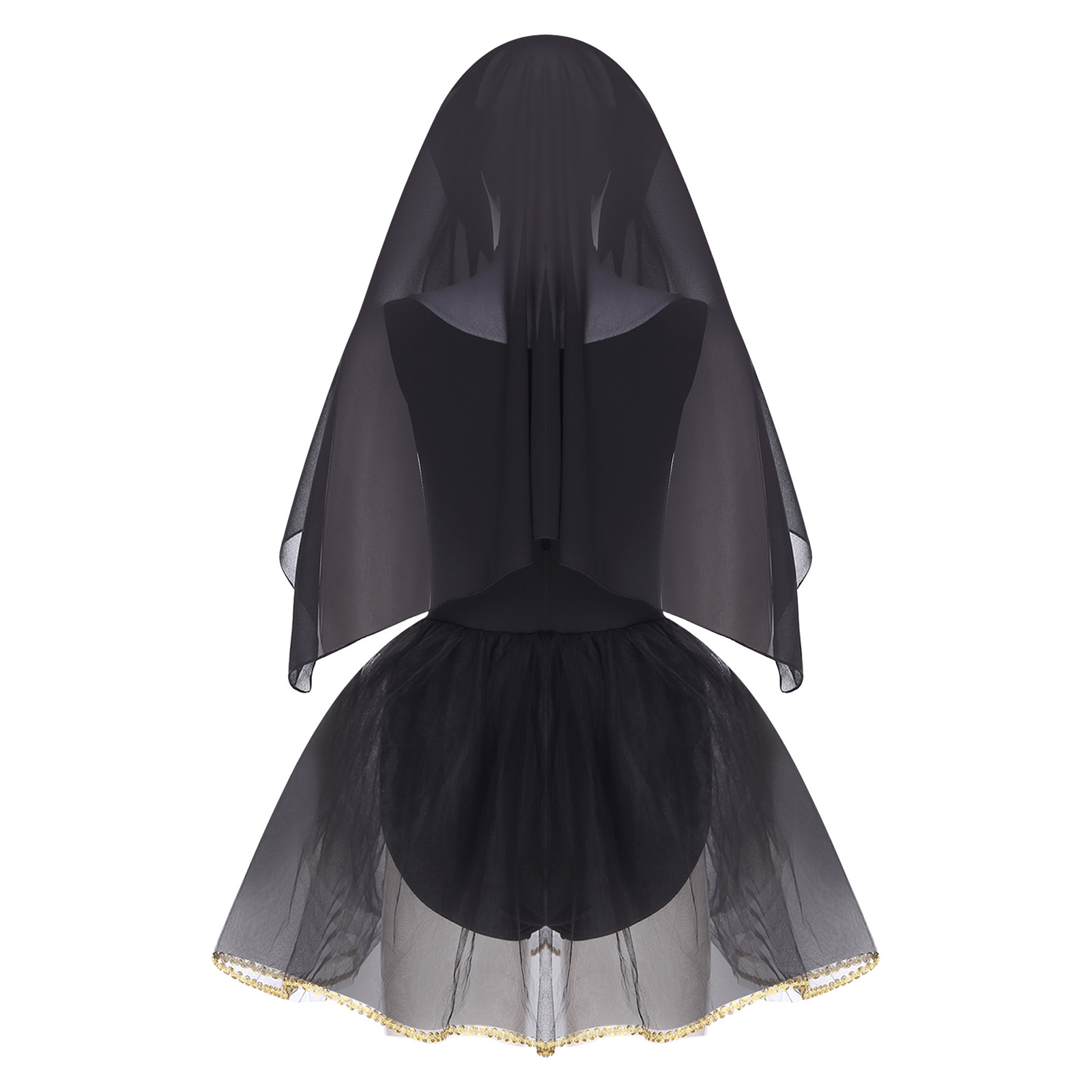Robe de Cosplay de nonne d'halloween pour femmes, avec capuche en voile, tenue d'église traditionnelle religieuse d'halloween, déguisement de clergé pour sœur