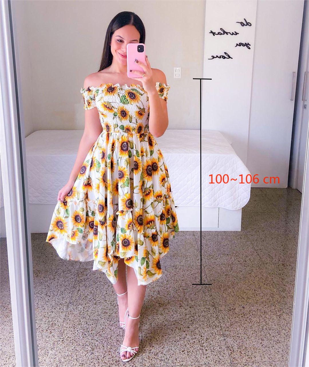 Robe Longue à Fleurs pour Femme, Tenue de Soirée Courte, Élégante, Décontractée, Style Boho, Vacances, Imprimée, Été Arts et lettres français fraîche mode fleur brisée irrégulière