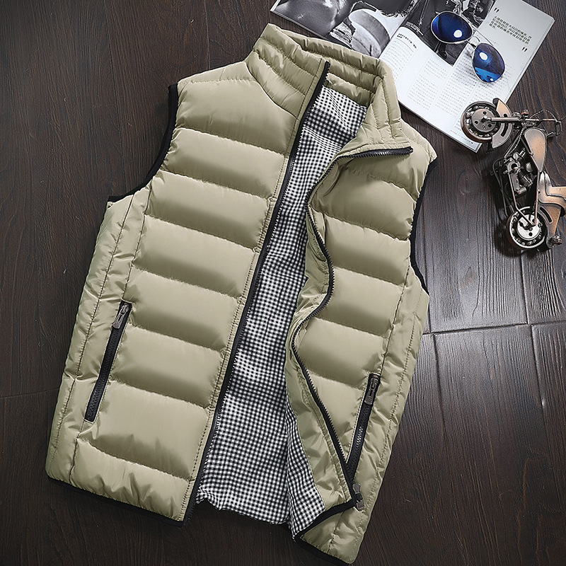 Marque vêtements coton rembourré grande taille hommes gilet hommes gilet hommes veste sans manches gilet hiver mode décontracté mince manteaux