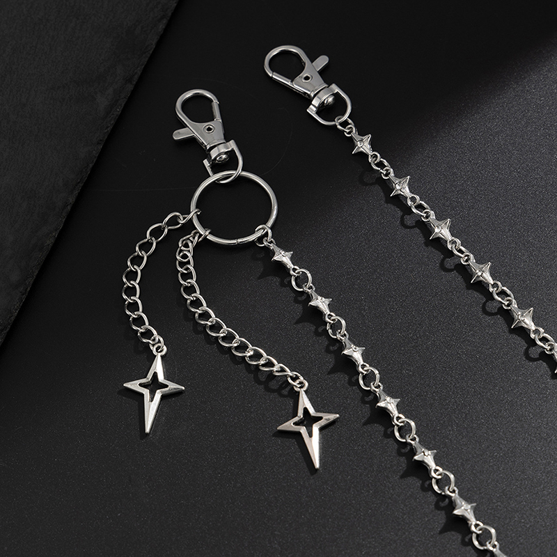 Pendentif chaîne vintage pour jean, porte-clés ceinture HipHop Goth pour hommes et femmes