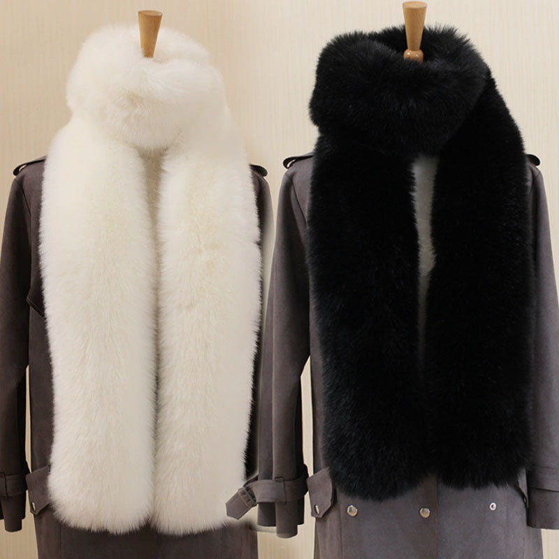 180cm Imitation fourrure de vison longue écharpe hiver chaud épaissi fausse fourrure en peluche Wrap châle femmes de luxe mode Vintage foulards en plein air