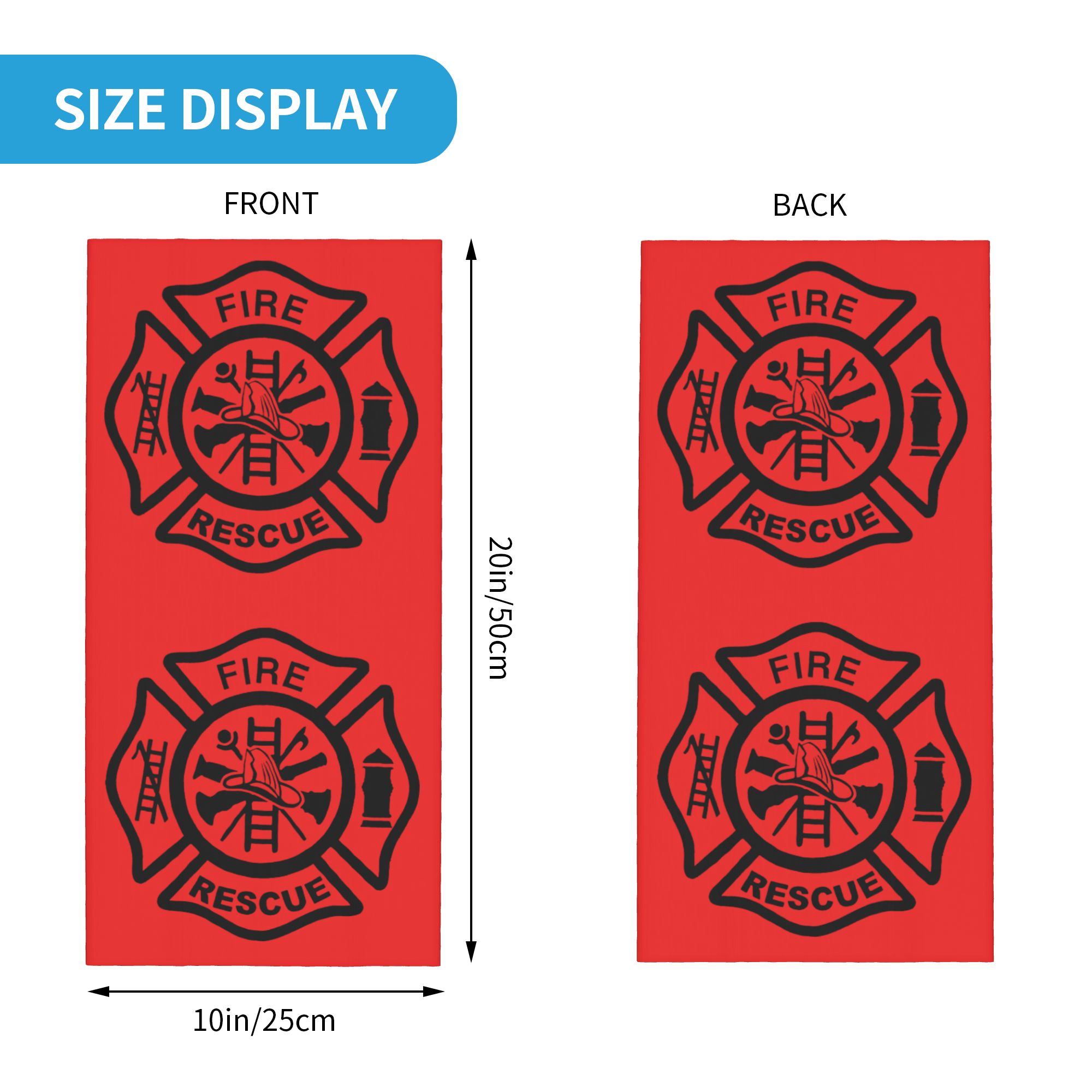 Cache-cou multifonction coupe-vent personnalisé pour pompiers, écharpe de protection faciale, bandeau tubulaire, cagoule pour femmes et hommes