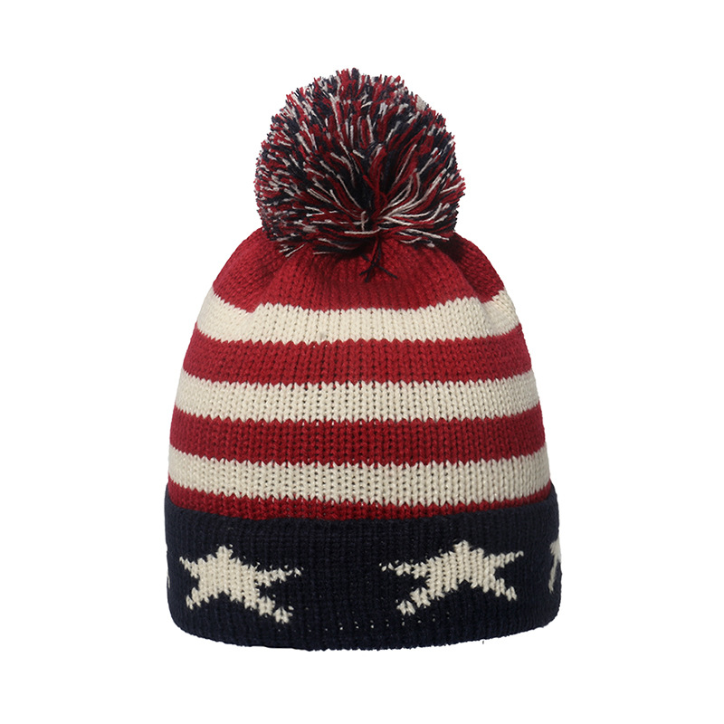 Bonnet d'hiver en tricot à revers pour hommes et femmes, bonnet chaud pour jeunes garçons et filles, sensation américaine, sports de plein air, casquettes de ski et de randonnée