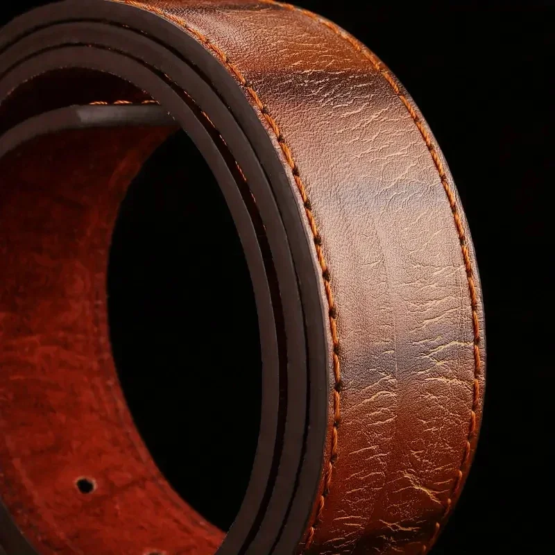 Ceinture d'affaires pour hommes, boucle lisse, ceinture de loisirs, ceinture en jean, costume, pantalon