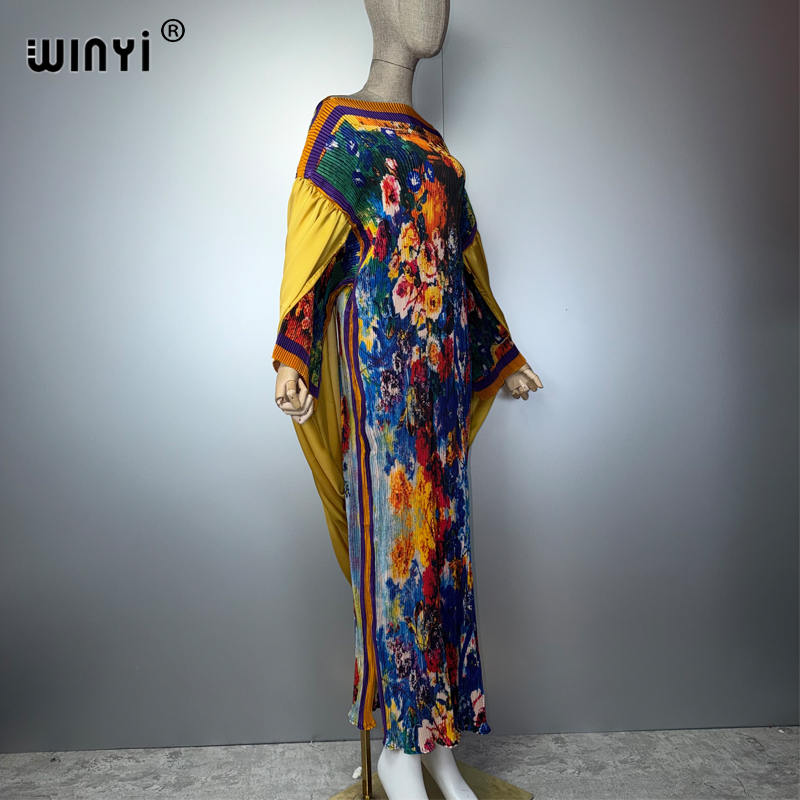 Robe longue bohème WINYI style africain, élastique, décontractée, pour la plage, Abaya musulmane, Dubaï, luxe, soirée, vacances