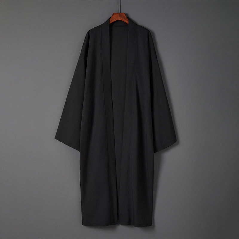 Cardigan Trench-Coat mi-long polyvalent de couleur unie de style japonais Hong Kong, robe longue de style ancien de style chinois Hanfu vêtements de protection solaire veste de cosplay tendance