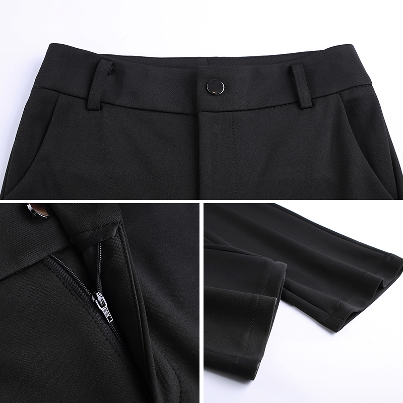 Jeans décontractés taille haute brodés pour femmes, pantalons en denim personnalisés, FJM