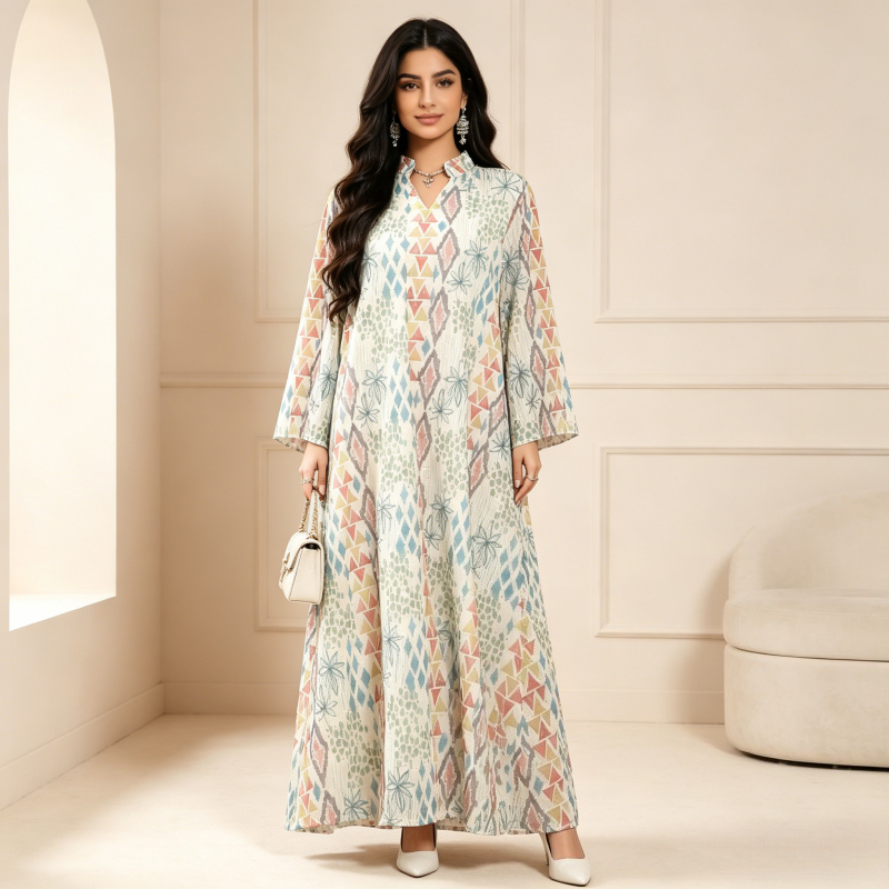 Robe de l'Aïd en mousseline de soie pour femme, avec dentelle, ourlet fendu et broderies, Abaya de fête, Abayas Ramadan, Caftan, Vestidos élégants