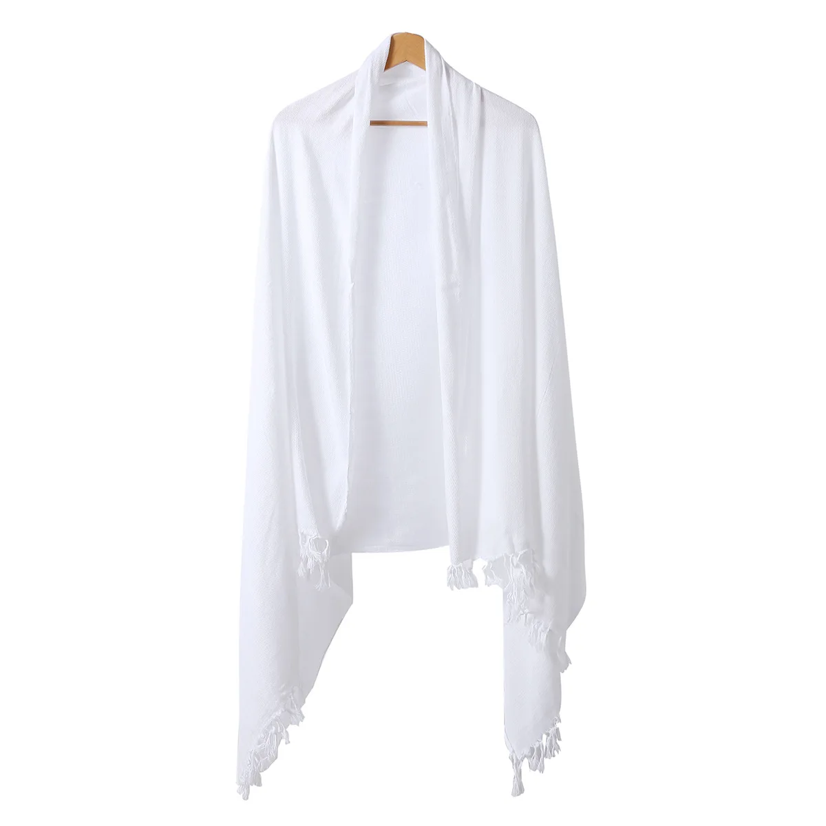 Serviette de pèlerin Ihram blanche, 2 pièces, pour musulman, arabe, Mecque, Hajj, vêtements pour hommes, Costumes de culte de prière islamique du Ramadan, ensemble châle Jubba