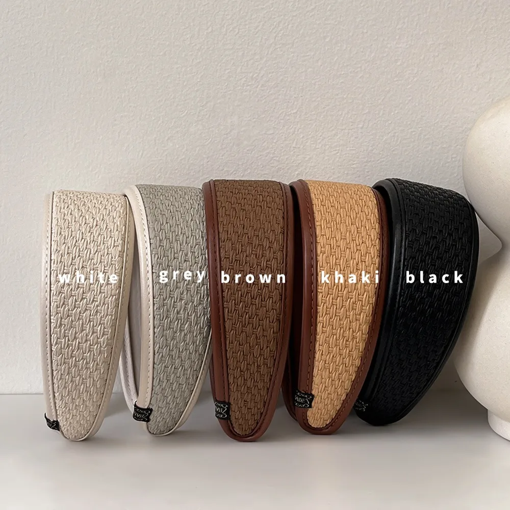Nouveau 2025 rétro PU cuir bandeaux larges Turbans anti-dérapant cerceau bandeau élégant cheveux accessoires femmes filles articles de mode cadeaux