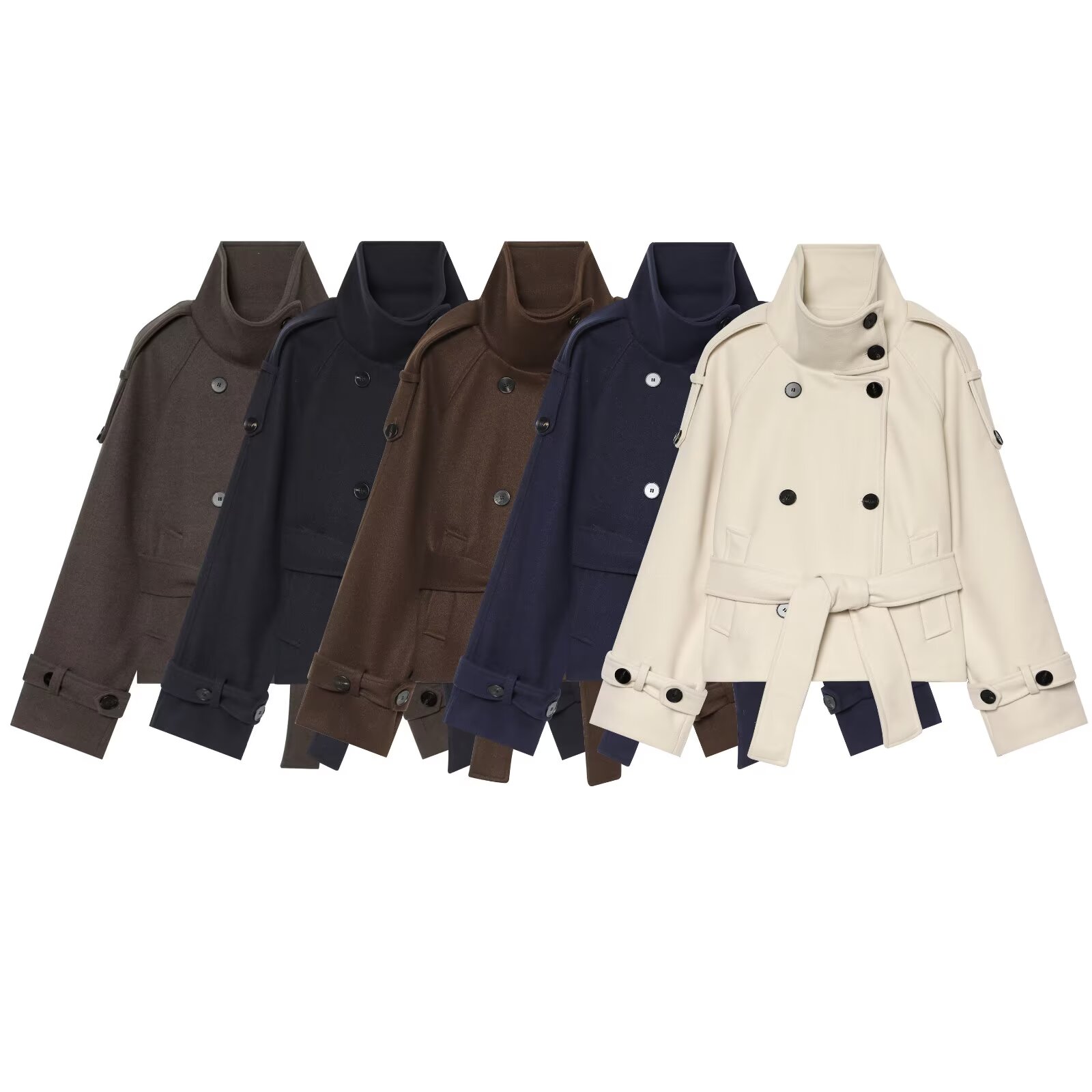 Nouvelles vestes pour femmes automne 2026, mode décontractée, col haut, manteaux chauds en laine pour l'automne, manteaux chics pour femmes, vêtements d'extérieur pour jeunes.