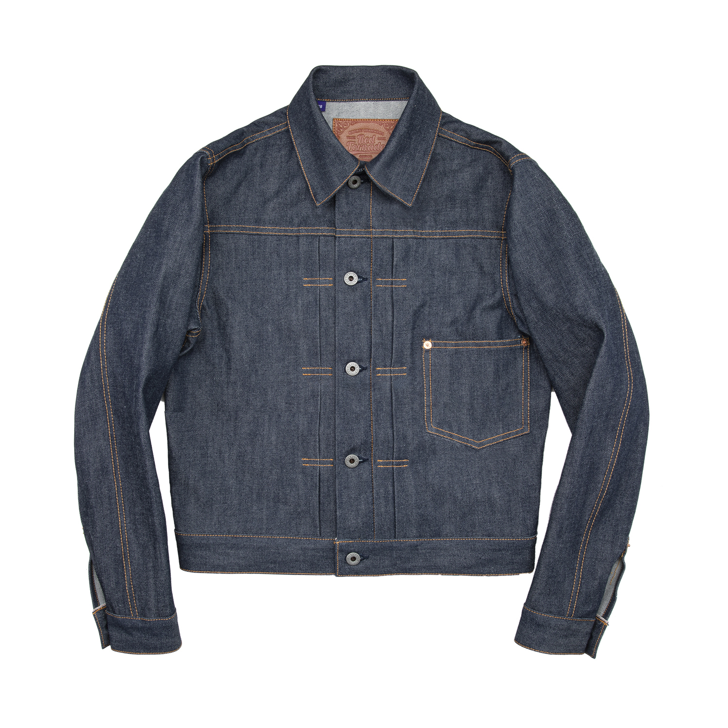 Veste en jean rouge Tornado 506XX, chemisier en jean à lisière de type 1 de style décontracté américain