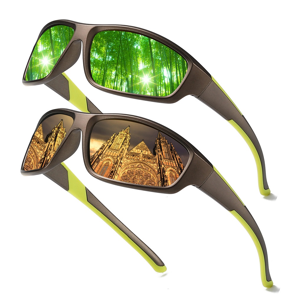 Lunettes de soleil polarisées haute définition pour hommes et femmes, lunettes de soleil pour sports de plein air, pêche, protection UV400, lunettes de conduite