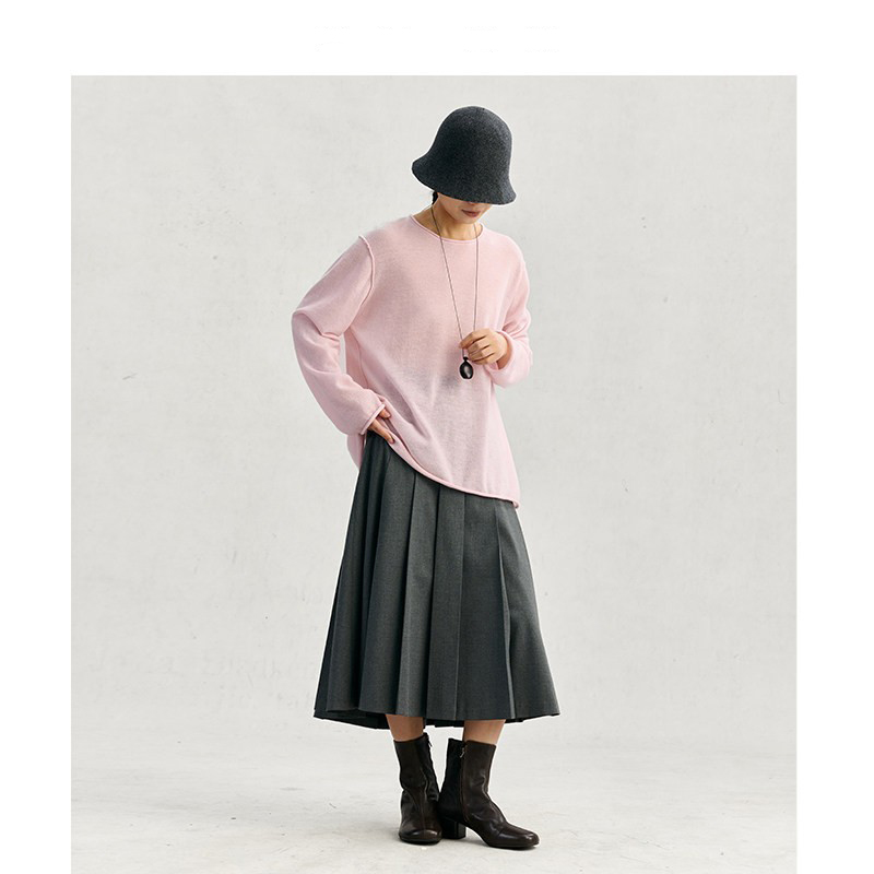 Vêtements pour femmes grandes tailles~T-shirt à manches longues, pull en laine, haut de base, nouvelles arrivées automne 2026