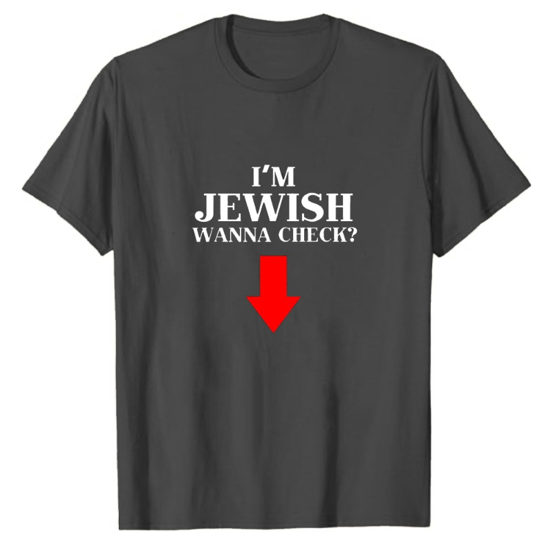 Hommes je suis juif veux vérifier drôle juif T-Shirt hommes femme mode d'été ample imprimé hauts t-shirts rue mode col rond hauts