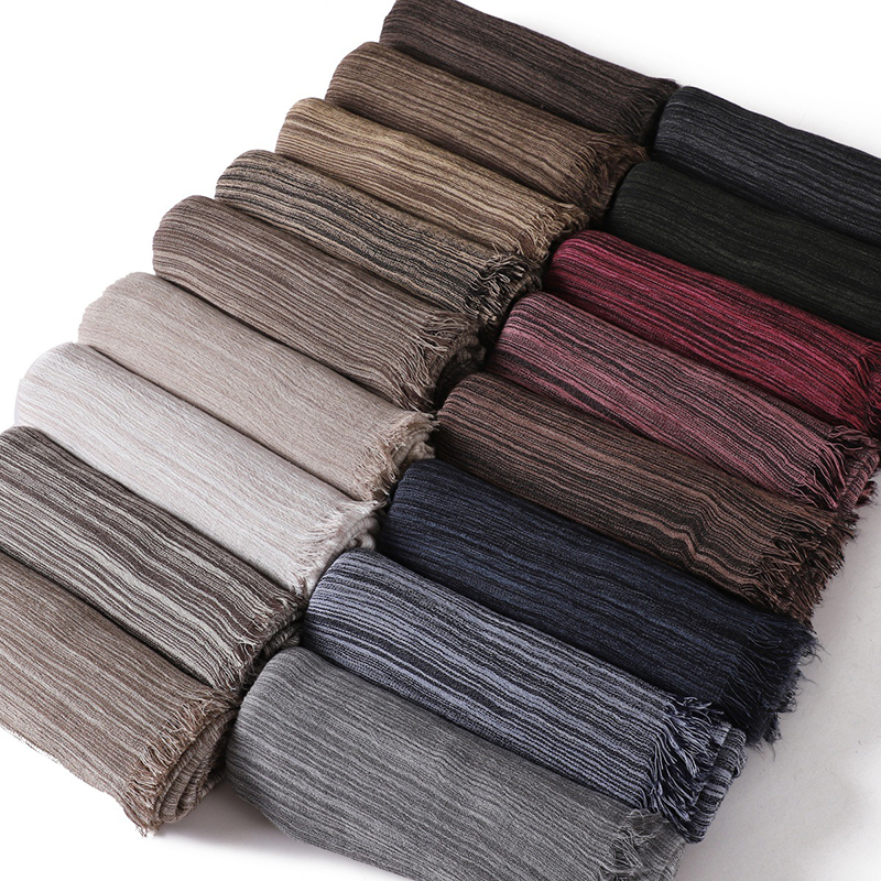 Nouveauté femmes musulman écharpe châles solide Foulard enveloppes grande taille plaine froissé rayonne Hijab islamique Turban bandeaux Foulard