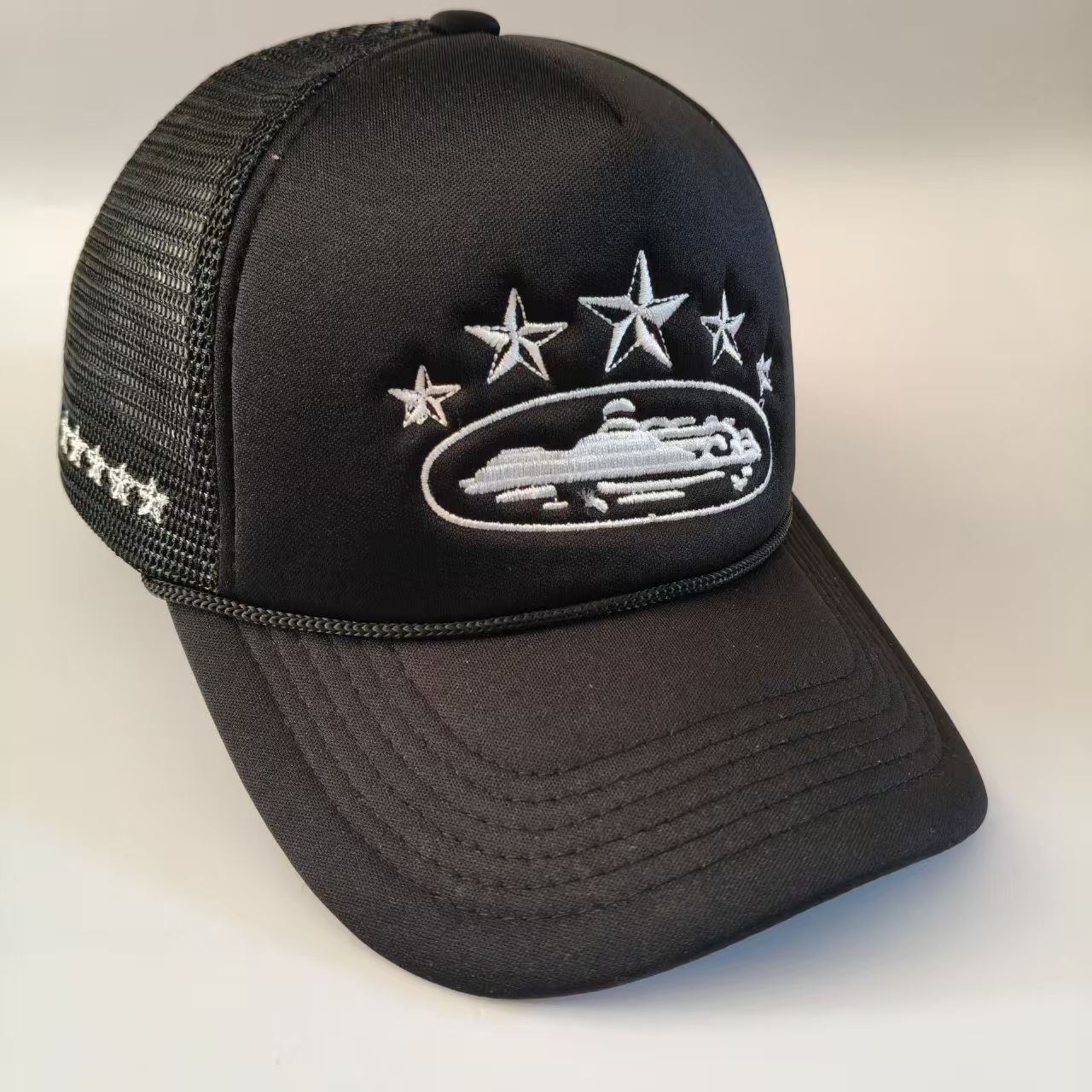 Casquette en maille de coton brodée cinq étoiles pour hommes, casquette de baseball rétro tendance, casquette Hip Hop pour femmes, casquette de sport et de loisirs, casquette décorative