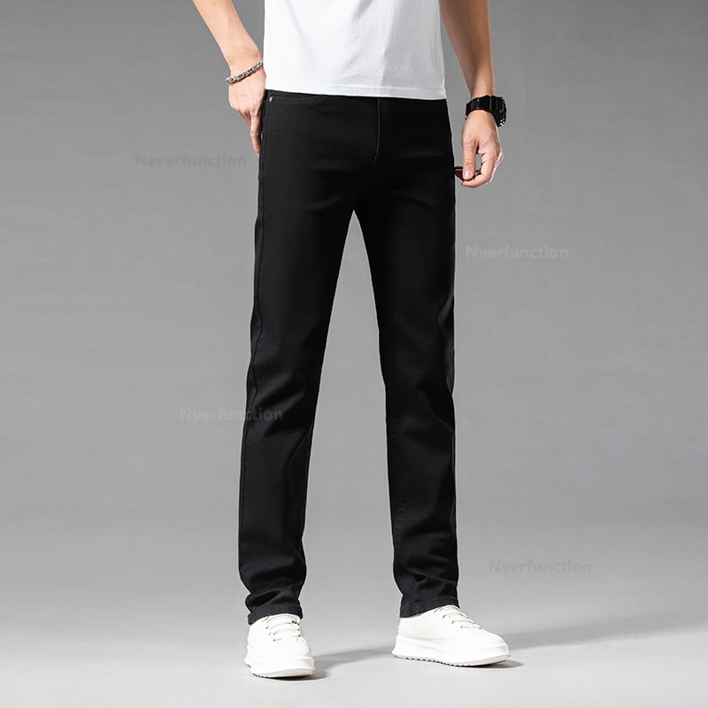 Jean Slim Blanc de Luxe pour Homme, 98% Coton, Vêtements Masculins Décontractés, Denim Droit, Nouvelle Collection Printemps Été