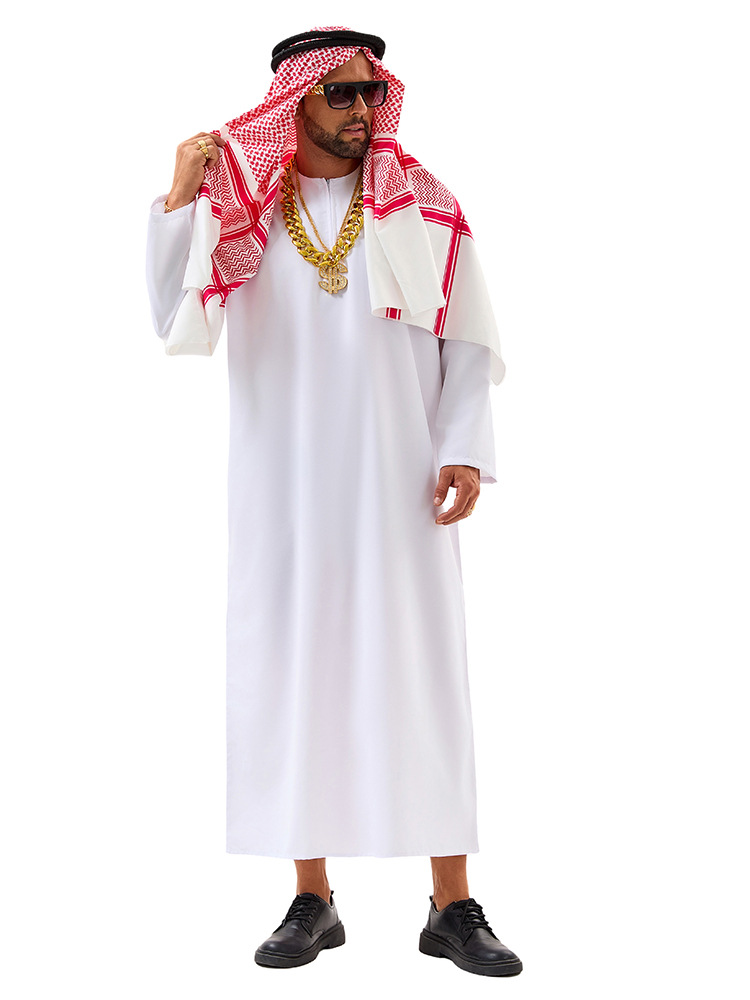Nouveau Costume de Prince Arabe Riche de l'Émirat Arabe, Costume de Jeu de Rôle Adulte, Fantaisie, Halloween, Carnaval, Vente Chaude