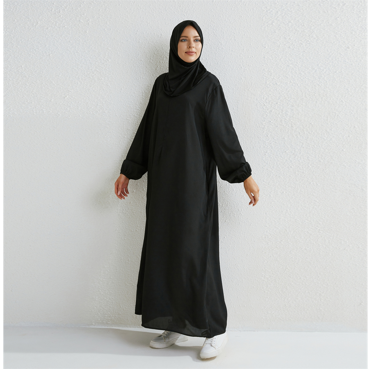 Robes musulmanes femmes robes Maxi Mujer robes femme robes amples à manches longues imprimé fleuri Robe décontractée Robe longue