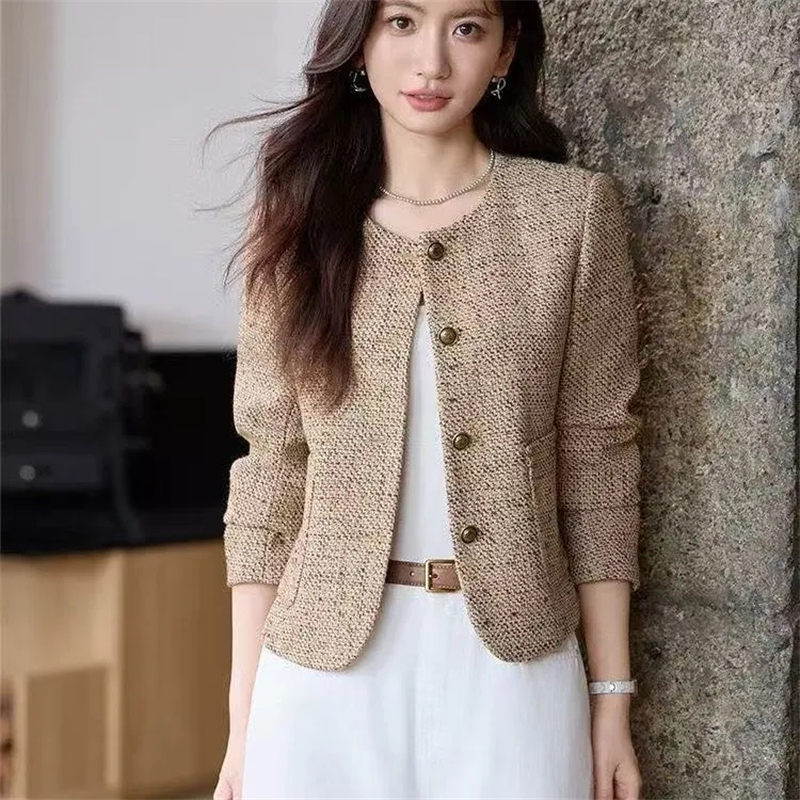 Nouvelle veste femme 2025 printemps automne élégant Version coréenne femme manteau Design sens tempérament à manches longues dames manteau