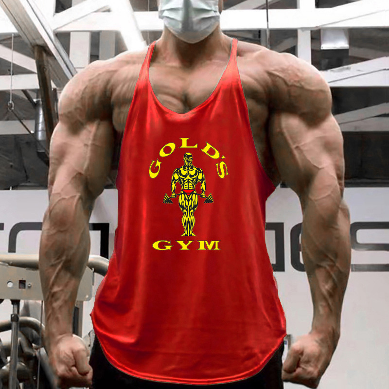 Débardeur d'entraînement coupe musculaire pour hommes, gilet d'entraînement transfrontalier, chemise sans manches respirante pour salle de sport, débardeur d'été évacuant la transpiration