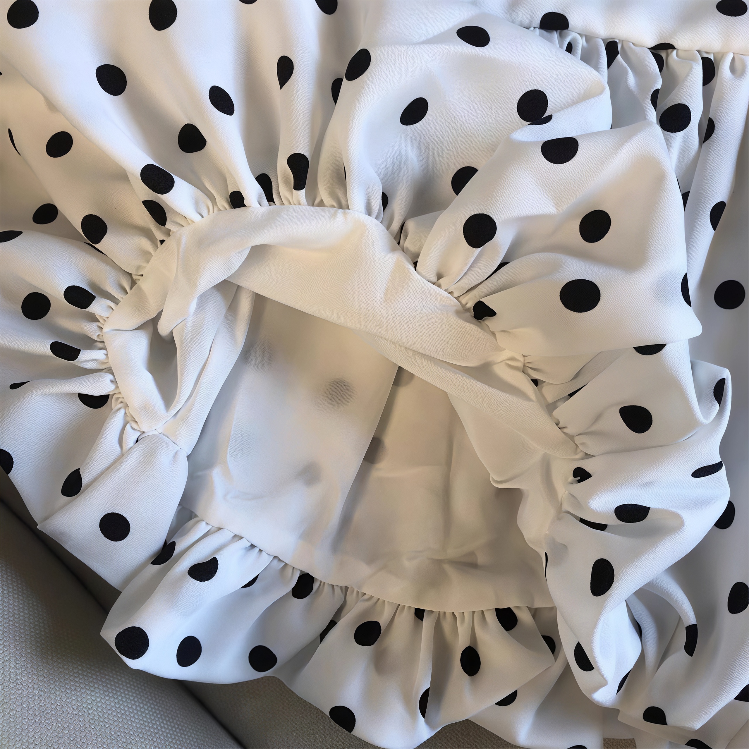 Robe courte à pois pour femmes, col halter, dos nu, nœud à nouer, jupe bouffante à volants, robe d'été pour soirée, robe courte pour femmes.