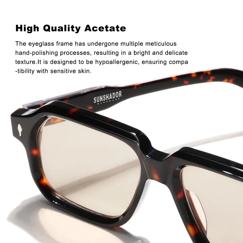Lunettes de soleil de luxe pour hommes et femmes, de marque, de qualité supérieure, style rétro, en acétate, carrées, pour la conduite, protection extérieure UV400
