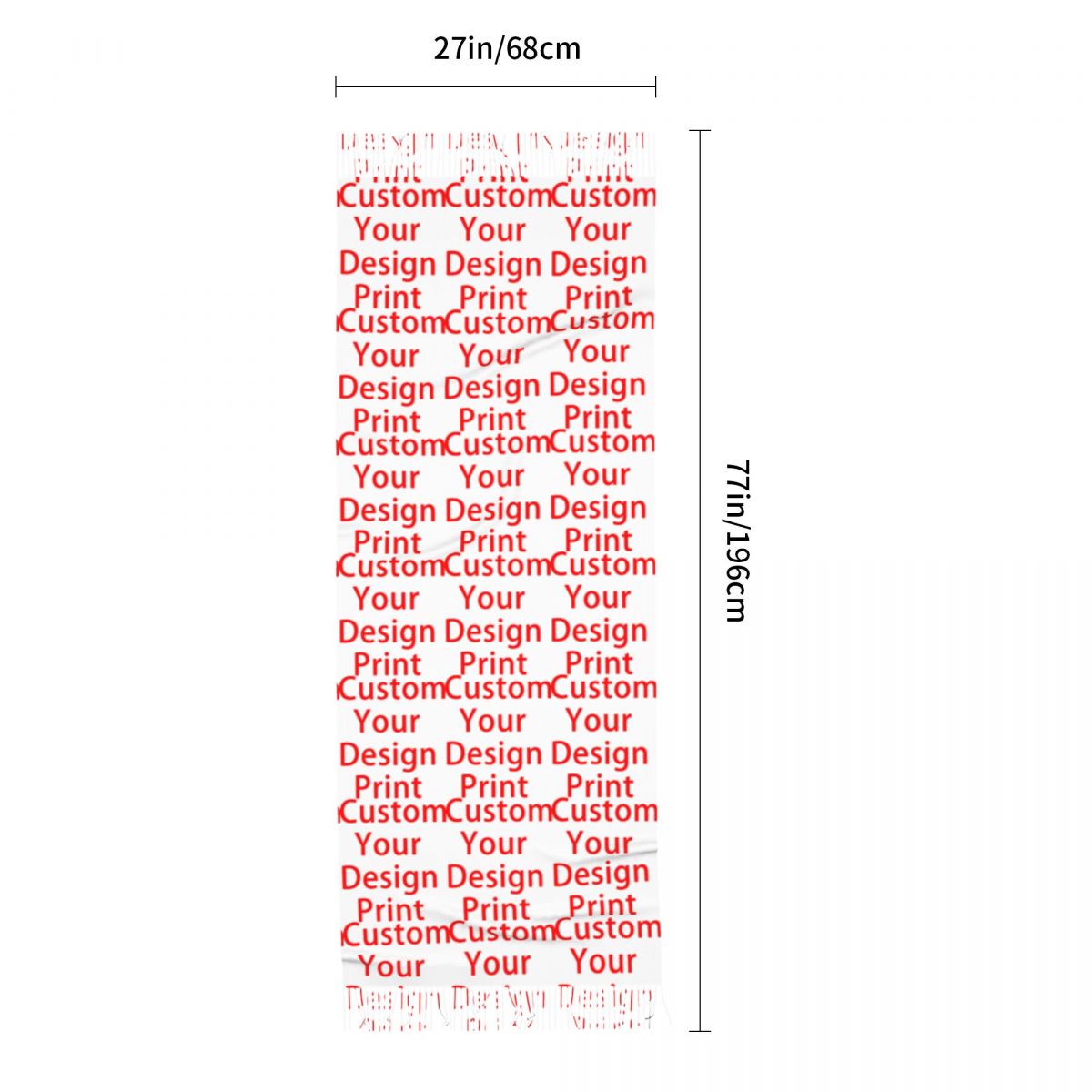 Luxe personnalisé votre conception gland écharpe femmes hiver automne chaud châle enveloppement dames personnalisé Logo imprimé foulards